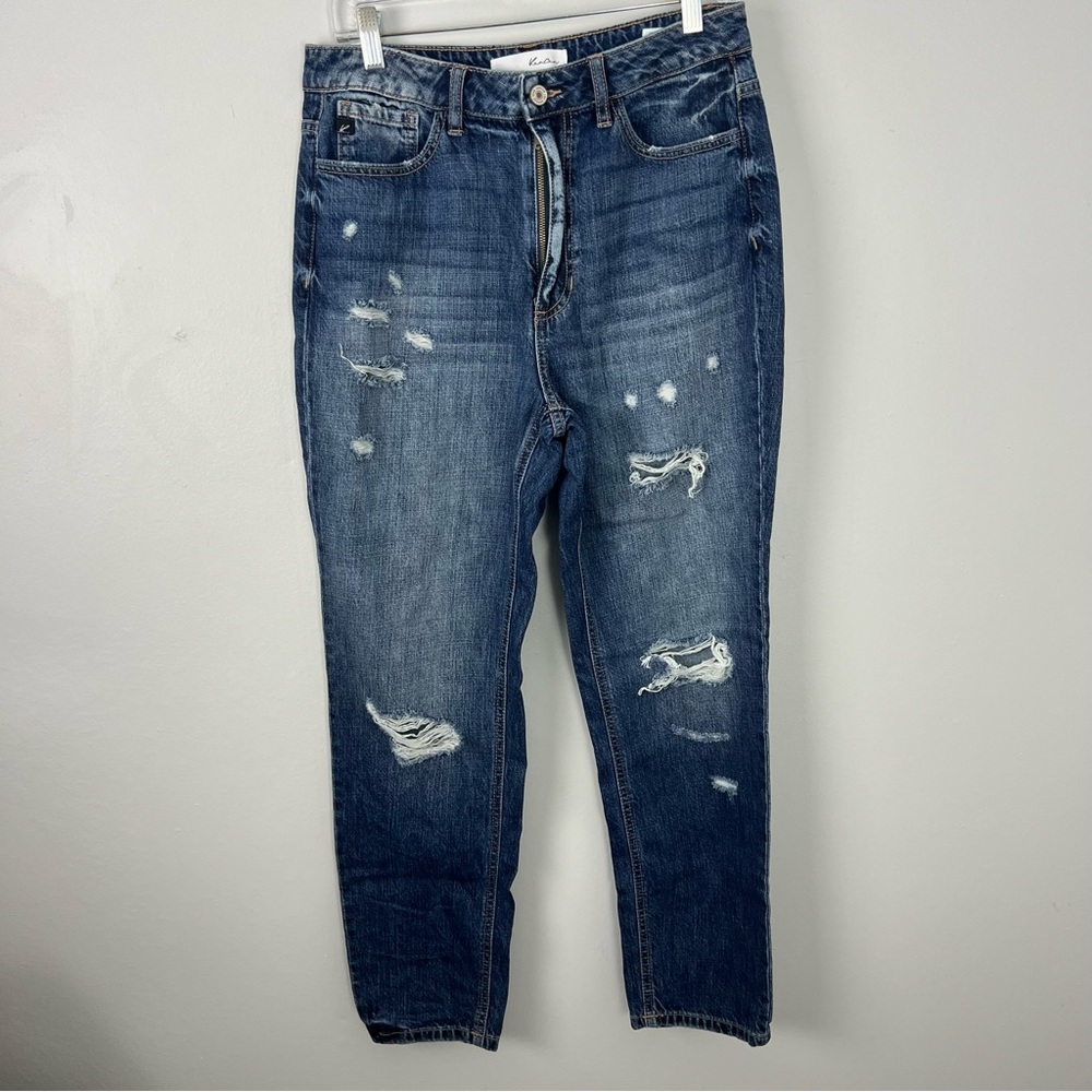 KanCan Beatrice Boyfriend Distressed Blue Jeans
